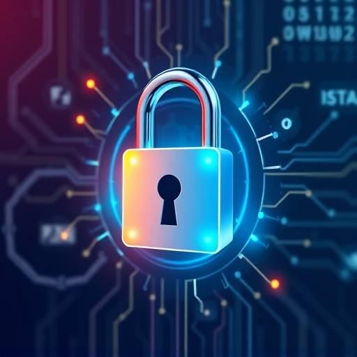 Illustration depicting a secure digital lock symbolizing data privacy